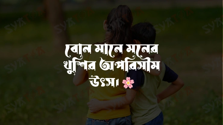 ছোট বোনকে নিয়ে স্ট্যাটাস ও ক্যাপশন