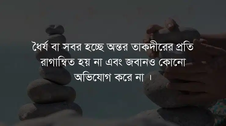 ধৈর্য নিয়ে বাণী