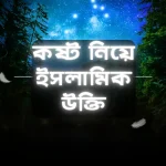 কষ্ট নিয়ে ইসলামিক উক্তি